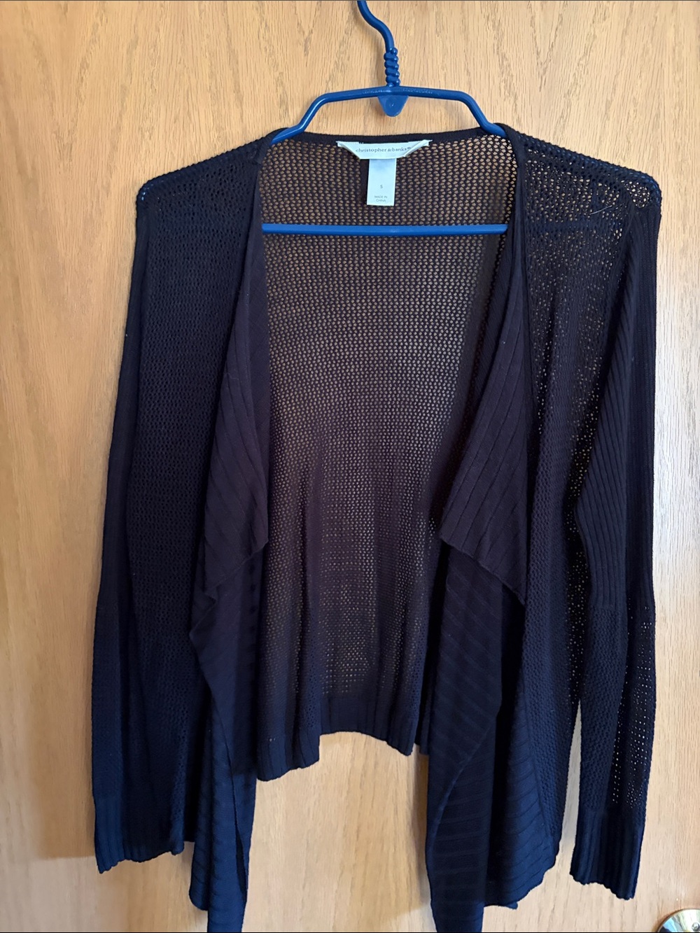 Christopher & Banks black Open-Front Lightweight Women's Cardigan